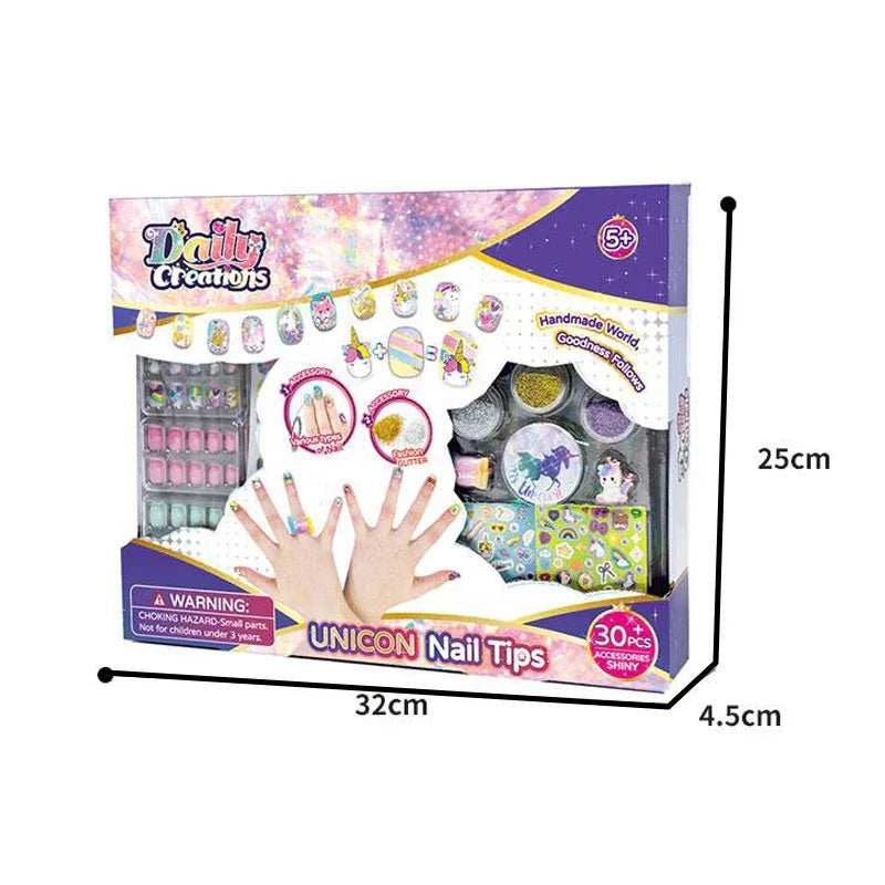 Kids Unicorn Nail Polish Set With Ring For Girls in Kuwait